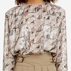 Isabel Marant metallic silk blouse - size 36